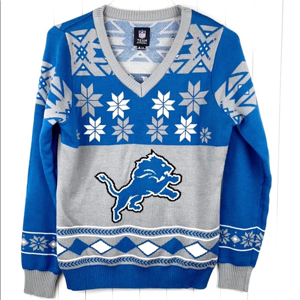 Detroit Lions Ugly Sweater. XL but fits li…